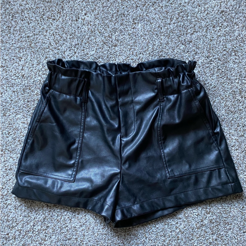 Medium Leather Shorts